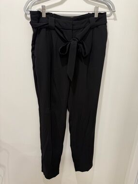 Express Black Paperbag Waist Tie Pants